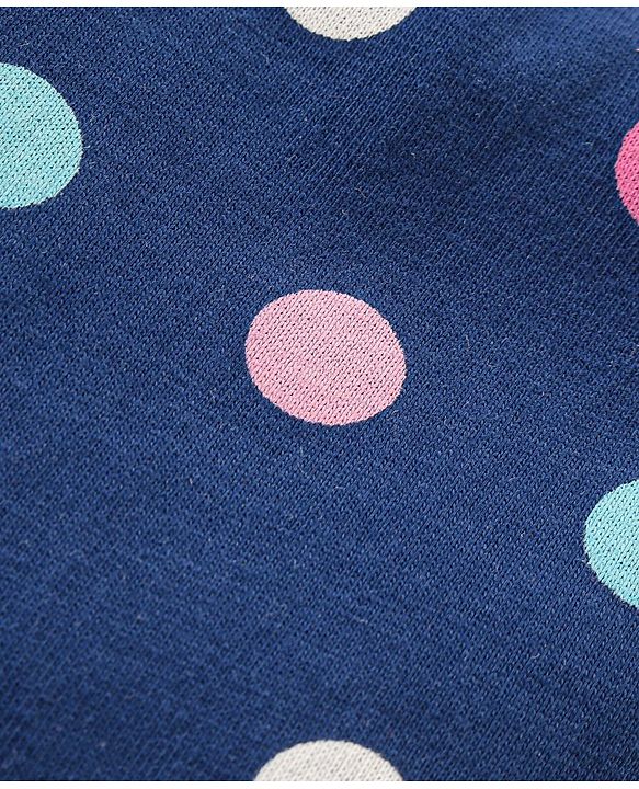 Babyhug Single Jersey Knit Mid Thigh Shorts with Polka Dot Print Pack of 2- Multicolor