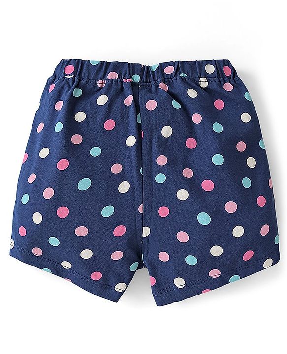 Babyhug Single Jersey Mid Thigh Shorts Heart & Polka Dots Print  Pack of 2 - Multicolour