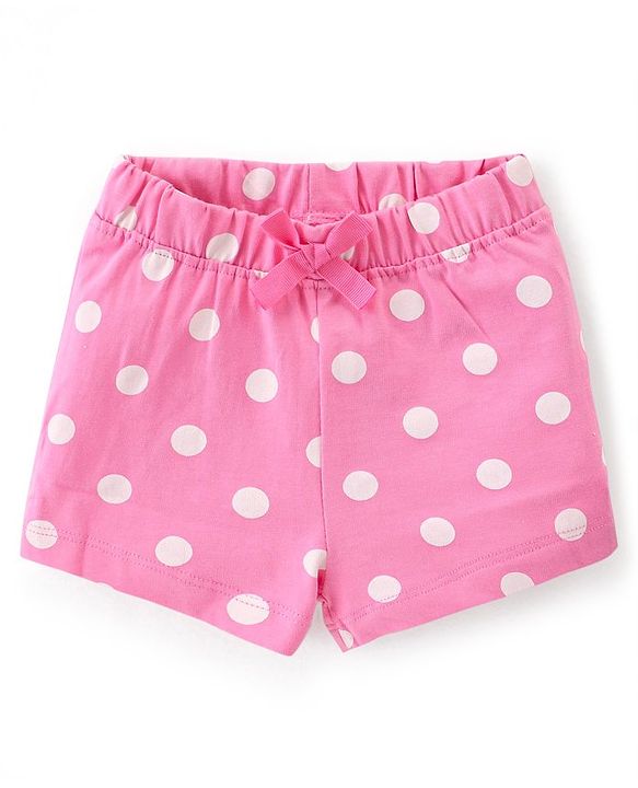 Babyhug Single Jersey Mid Thigh Length Shorts With Floral Print Pack of 2- Multicolour