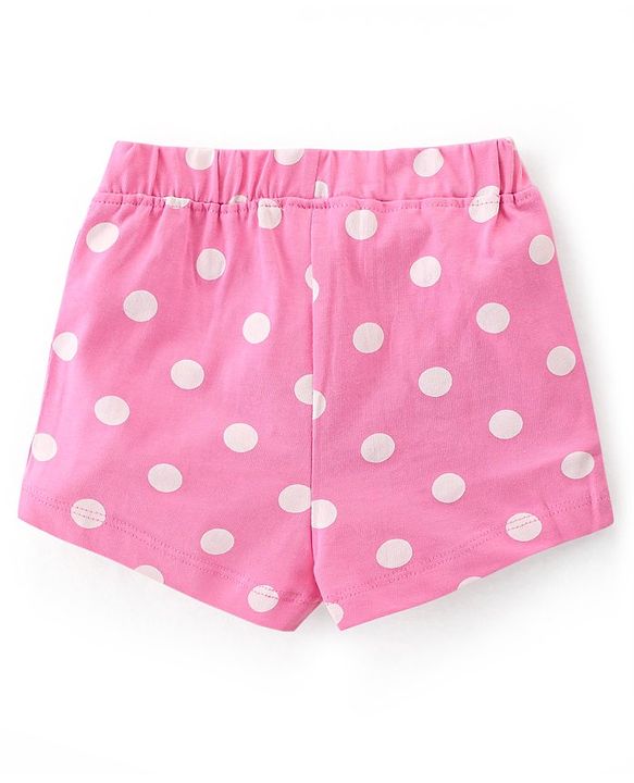 Babyhug Single Jersey Mid Thigh Length Shorts With Floral Print Pack of 2- Multicolour