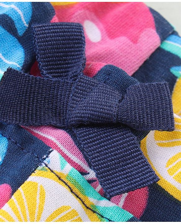 Babyhug Cotton Knit Mid Thigh Shorts with Polka Dot Print Pack of 2- Multicolor