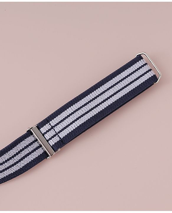 Babyhug Free Size Striped Belt - Navy Blue