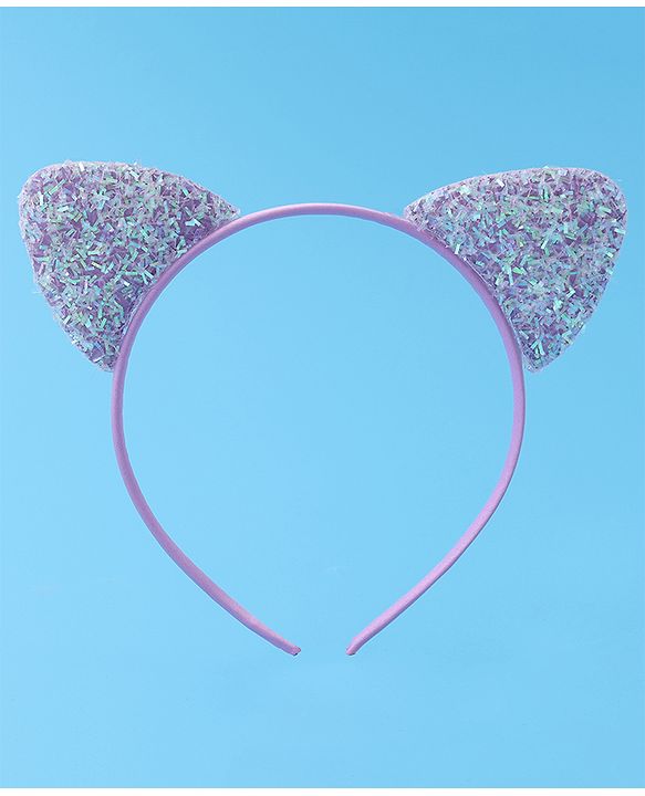 Babyhug Glitter Ears Applique Hair Band - Silver