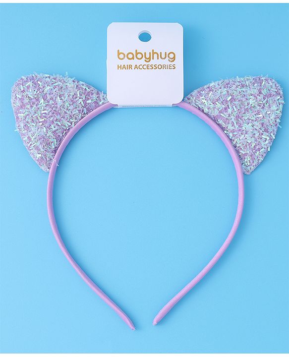 Babyhug Glitter Ears Applique Hair Band - Silver