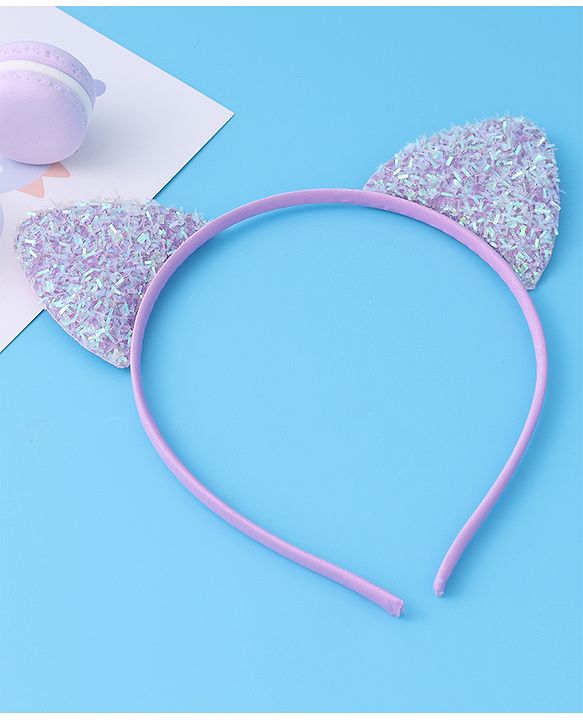 Babyhug Glitter Ears Applique Hair Band - Silver
