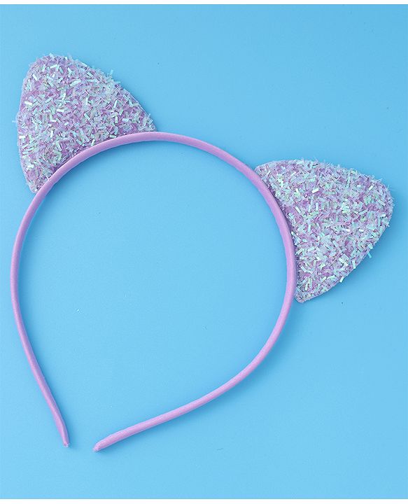 Babyhug Glitter Ears Applique Hair Band - Silver