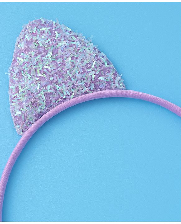 Babyhug Glitter Ears Applique Hair Band - Silver