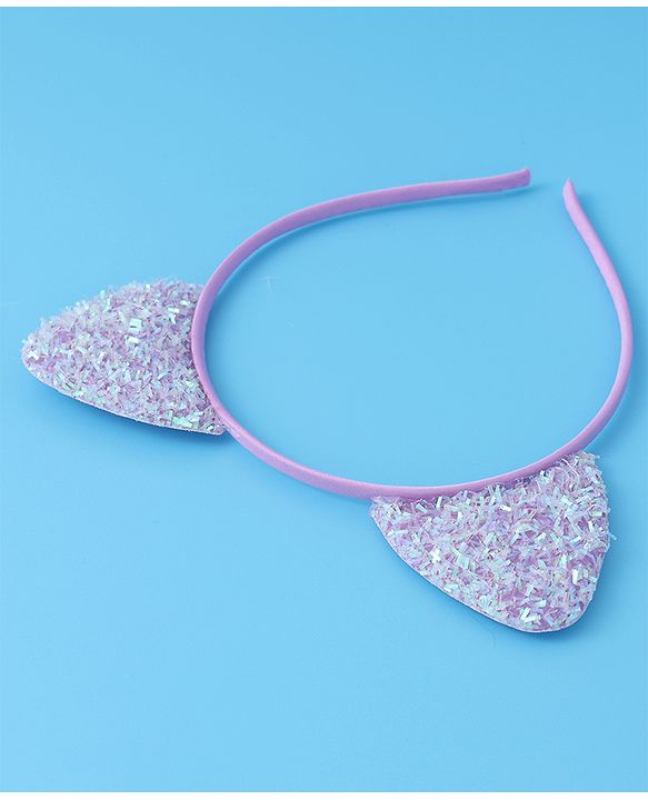 Babyhug Glitter Ears Applique Hair Band - Silver