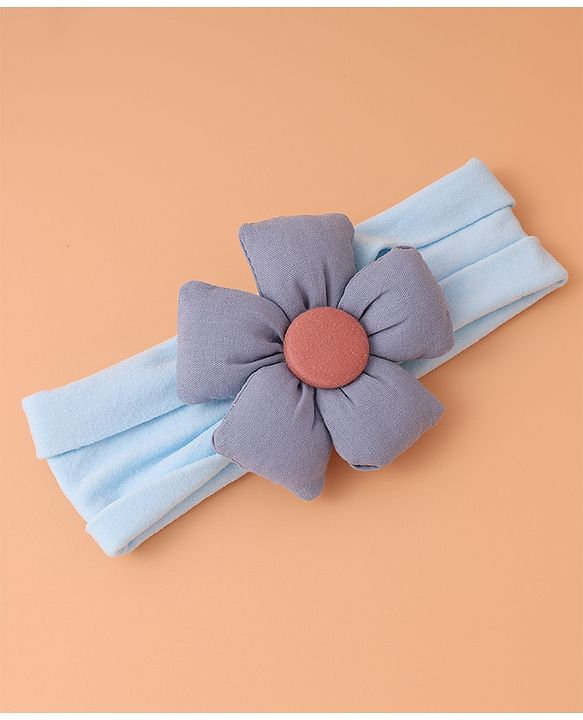 Babyhug Headband With Flower Applique and  Sunglasses - Blue