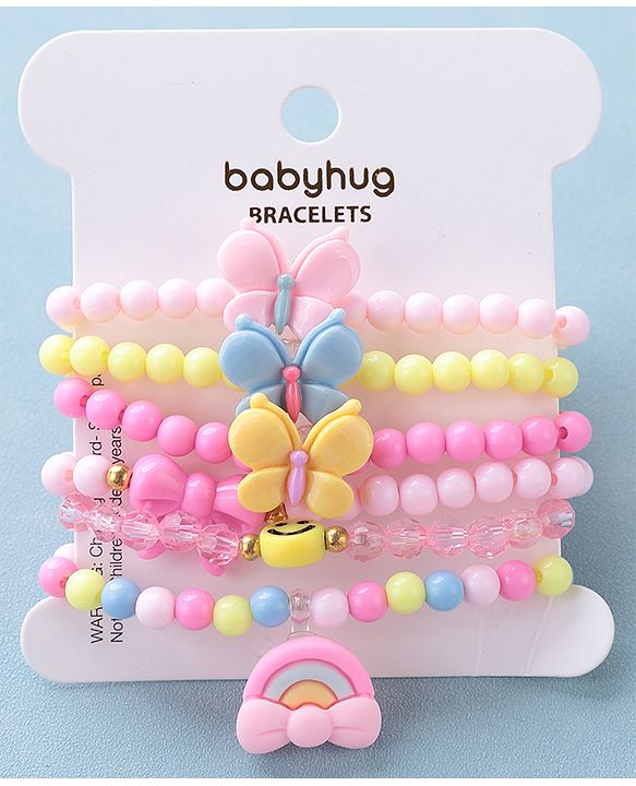 Babyhug Free Size  Bracelets & Bangles Pack of 6 - Multicolor
