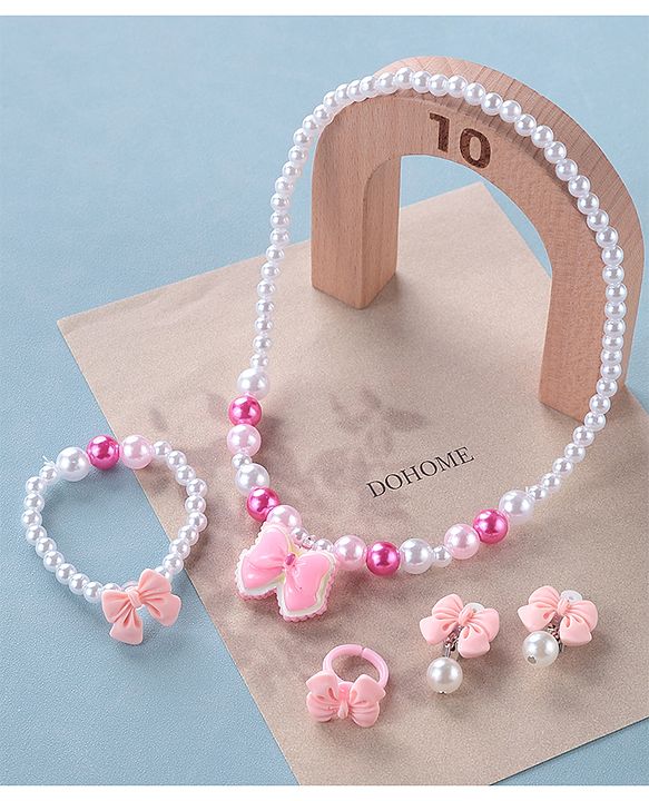 Babyhug Free Size  Jewellery Set with Bow Applique - Multicolor