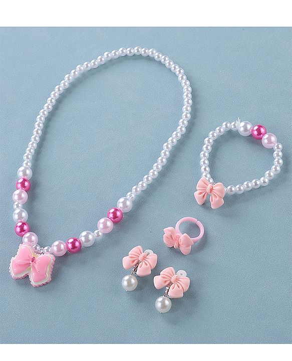 Babyhug Free Size  Jewellery Set with Bow Applique - Multicolor