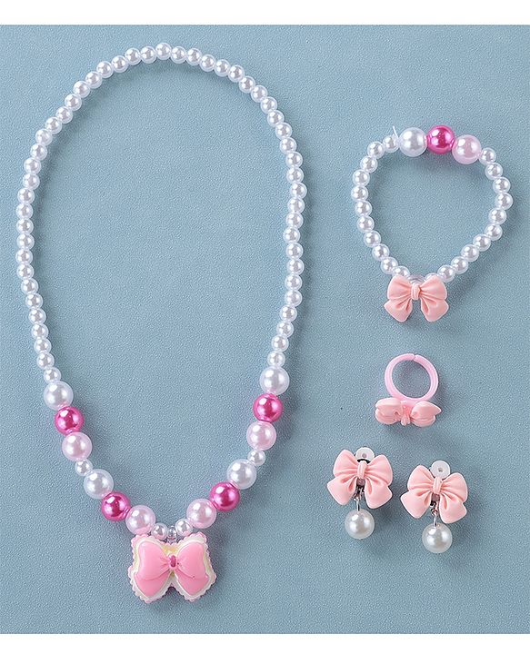 Babyhug Free Size  Jewellery Set with Bow Applique - Multicolor