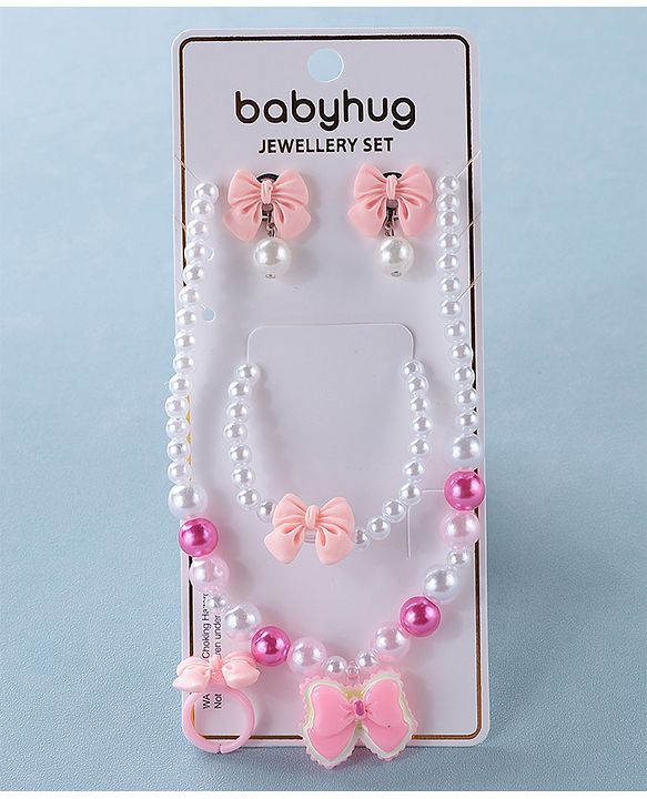 Babyhug Free Size  Jewellery Set with Bow Applique - Multicolor