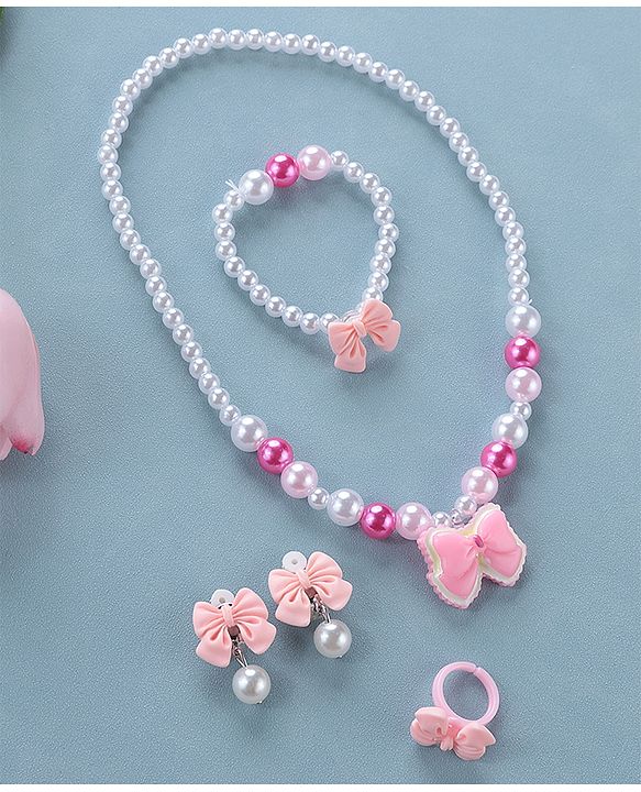 Babyhug Free Size  Jewellery Set with Bow Applique - Multicolor
