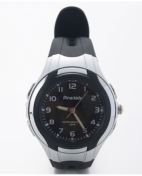 Pine Kids Free Size Analog Watch- Black