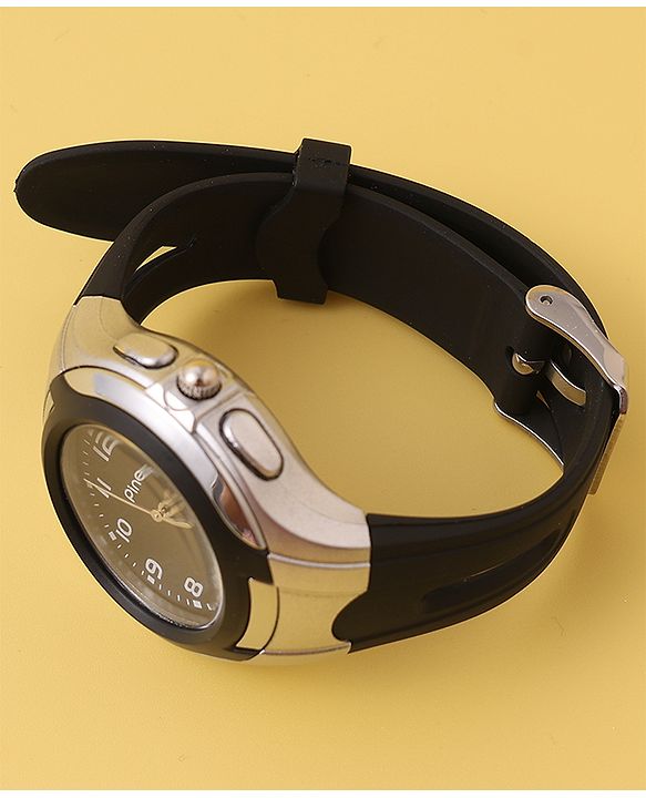 Pine Kids Free Size Analog Watch- Black