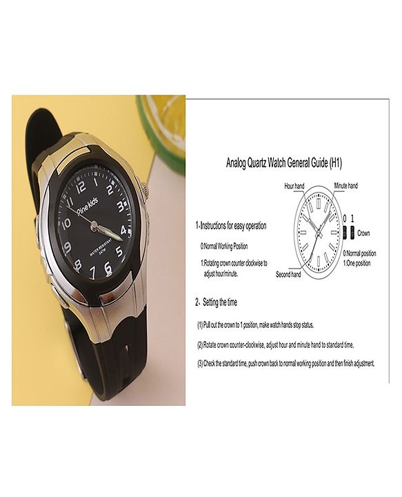 Pine Kids Free Size Analog Watch- Black