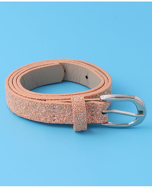 Pine Kids Belts with Sequin Design   - Peach