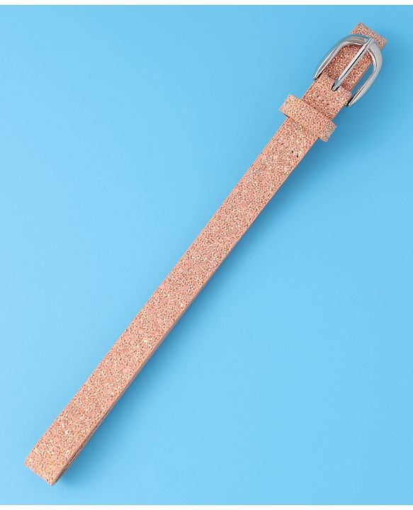 Pine Kids Belts with Sequin Design   - Peach