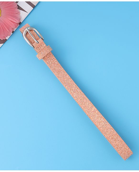Pine Kids Belts with Sequin Design   - Peach