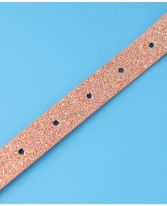 Pine Kids Belts with Sequin Design   - Peach