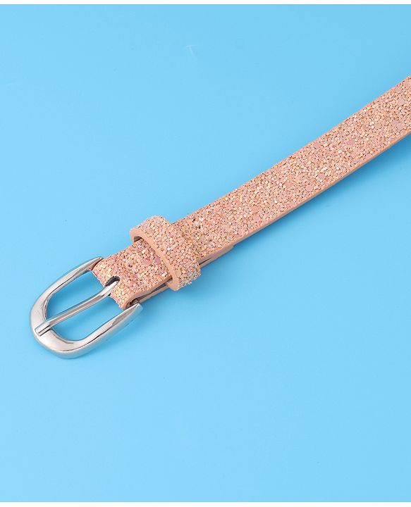 Pine Kids Belts with Sequin Design   - Peach