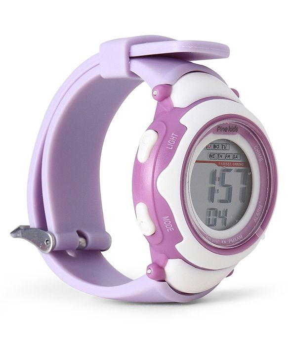 Pine Kids Free Size Digital Watch- Purple