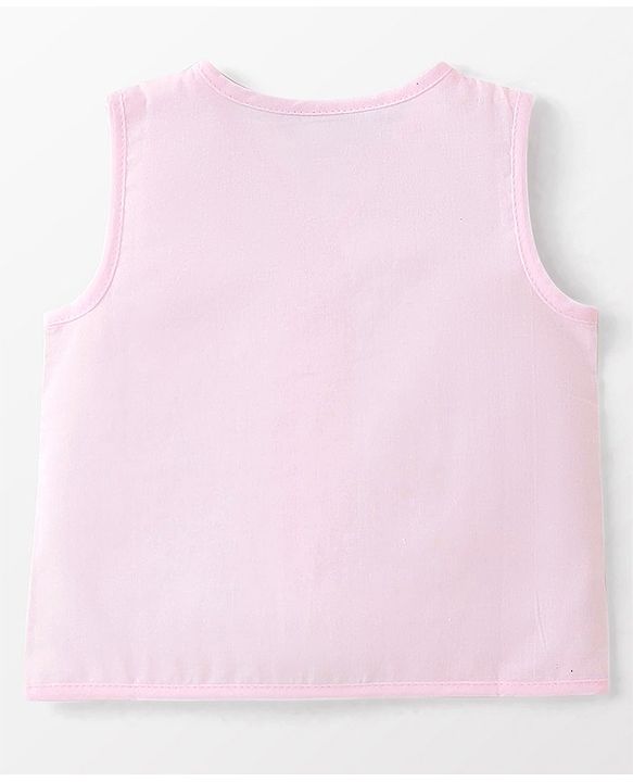 Babyhug 100% Cotton Sleeveless Jhabla Heart Print  Pack of 3 - Multicolour
