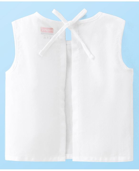 Babyhug 100% Cotton Woven Back Tie Knot Jhablas Pack of 5 - White