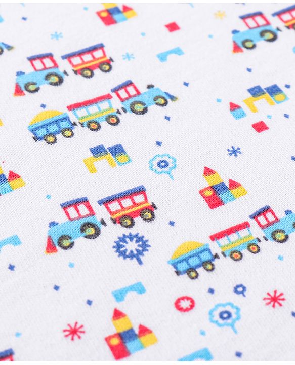 Babyhug Cotton Double Layered Burp Cloth Pack of 2- Blue & Yellow