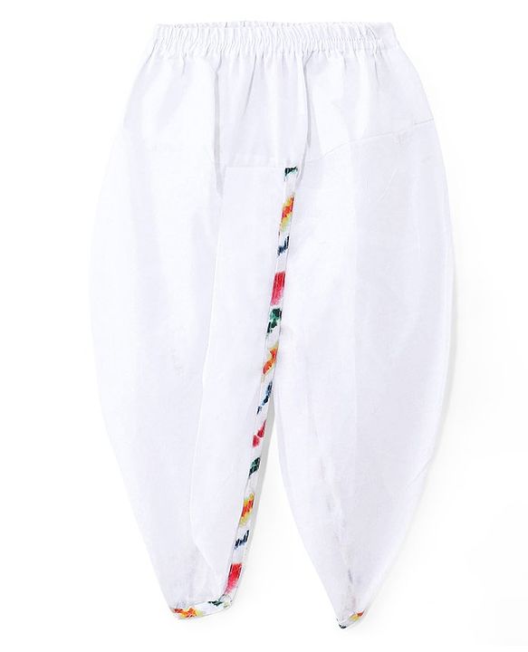 Babyhug 100% Cotton Woven Full Sleeves Kurta & Dhoti Set With Chevron Print - Multicolor