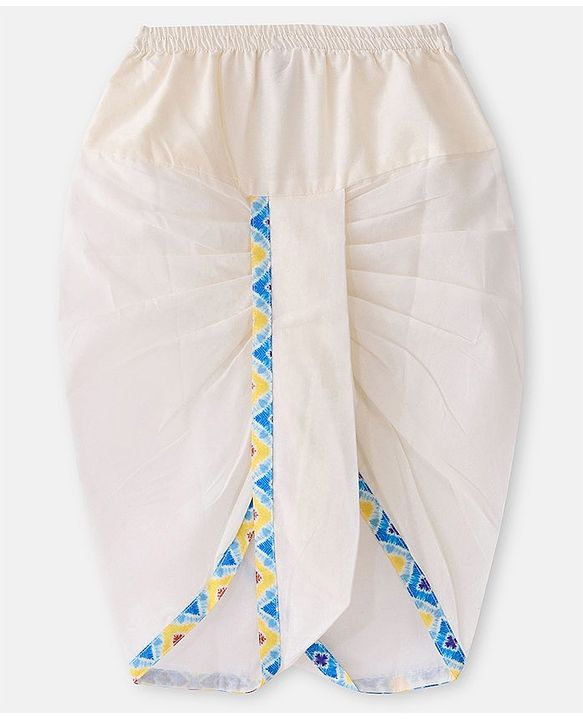 Babyhug 100% Cotton Woven Full Sleeves Kurta & Dhoti Set With Hand Block Print -Multicolour