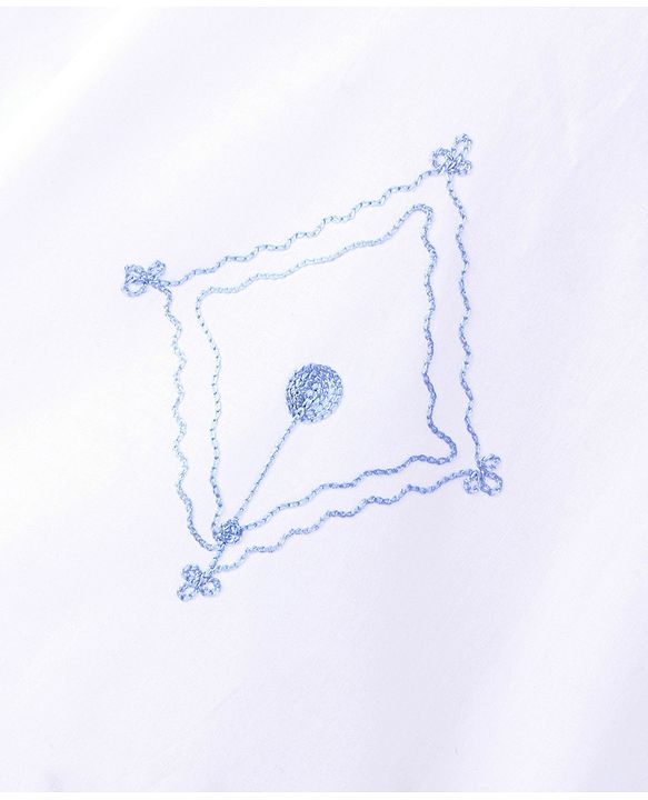 Babyhug 100% Cotton Woven Angarakha Full Sleeves Embroidered Kurta & Dhoti Set -White & Blue