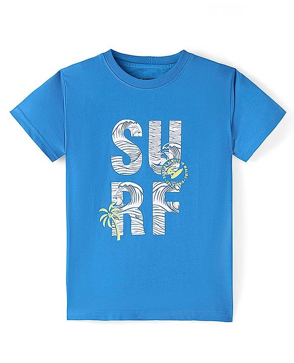 Pine Kids Cotton Knit Half Sleeves  T-Shirts Text Print Pack of 5 - Multicolour