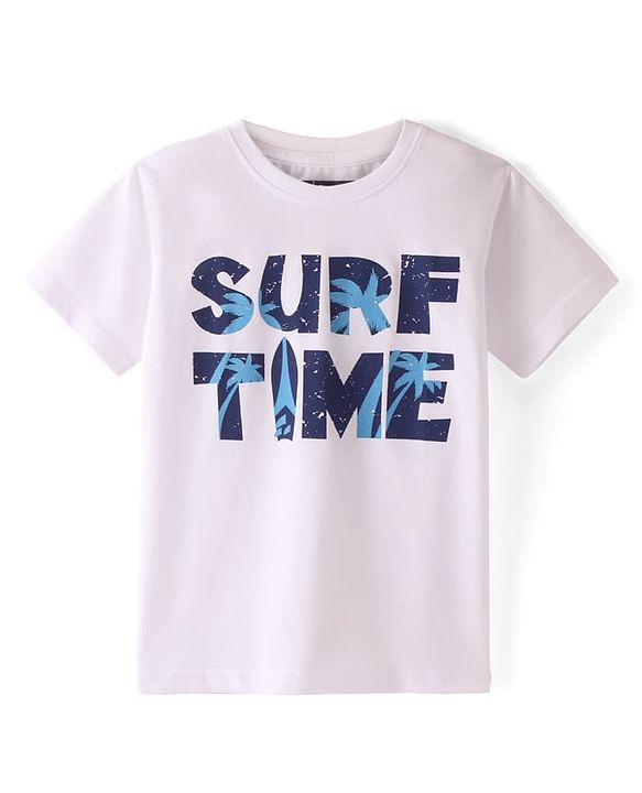 Pine Kids Cotton Knit Half Sleeves Tiger & Text Printed T-Shirts Pack of 5 - Multicolour