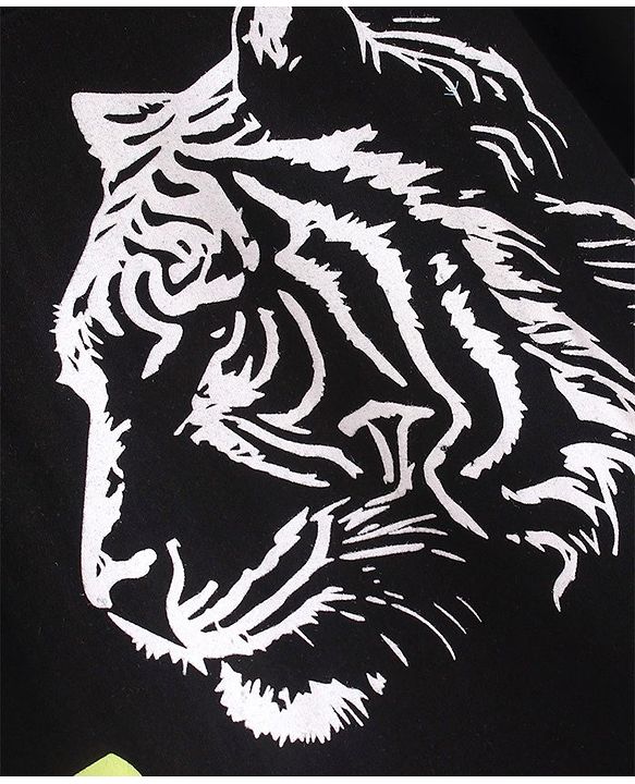 Pine Kids Cotton Knit Half Sleeves Tiger & Text Printed T-Shirts Pack of 5 - Multicolour