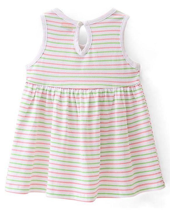 Babyhug 100% Cotton Sleeveless Fit and Flare Dress Penguin Print Pack of 3 - Multicolour