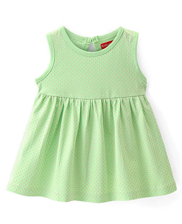 Babyhug 100% Cotton Sleeveless Fit and Flare Dress Penguin Print Pack of 3 - Multicolour