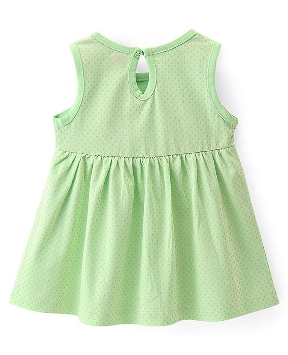 Babyhug 100% Cotton Sleeveless Fit and Flare Dress Penguin Print Pack of 3 - Multicolour