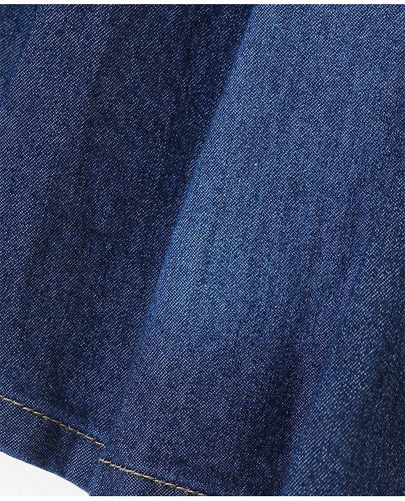 Pine Kids Cotton Woven Mid Thigh Skirt - Med Blue