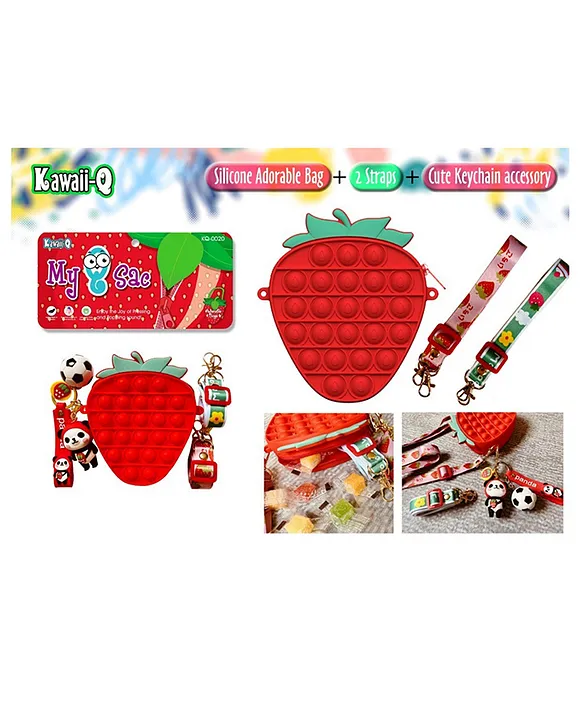 CUTE small deals strawberry pop-it purse