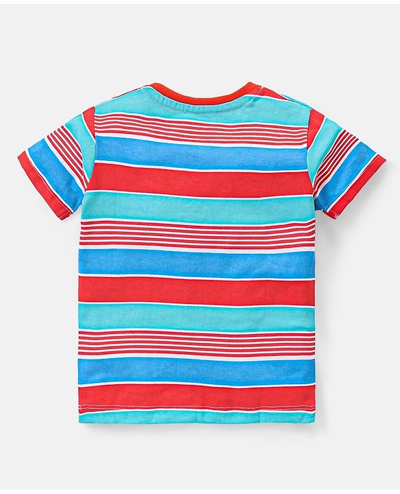Babyhug 100% Cotton Knit Half Sleeves T-Shirts Football Print Pack of 3 - Multicolor