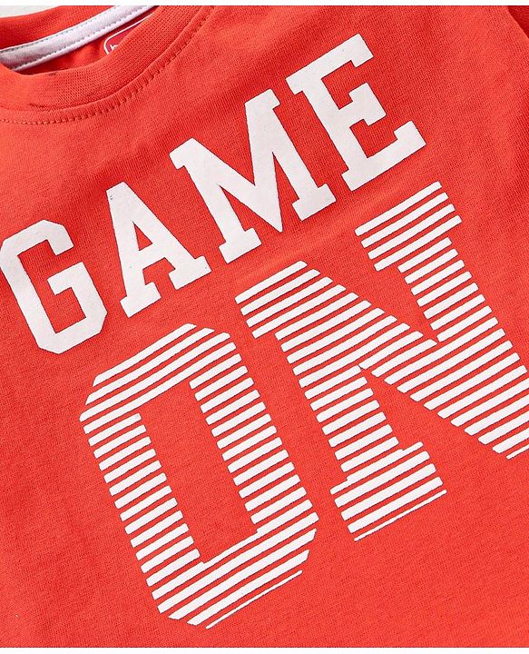 Babyhug 100% Cotton Knit Half Sleeves T-Shirts Football Print Pack of 3 - Multicolor