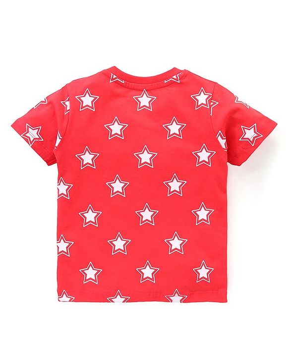 Babyhug Cotton Half Sleeves T-Shirt With Bear & Stars Graphics Pack of 3 - Multicolor