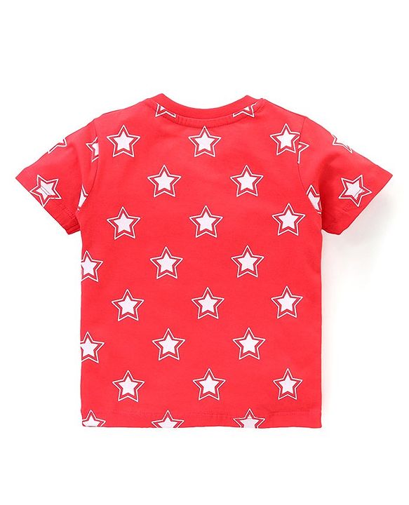 Babyhug Cotton Half Sleeves T-Shirt With Bear & Stars Graphics Pack of 3 - Multicolor