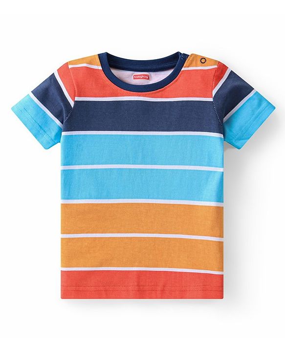 Babyhug Cotton Half Sleeves T-Shirt With Sports Graphics Pack of 3 - Multicolor