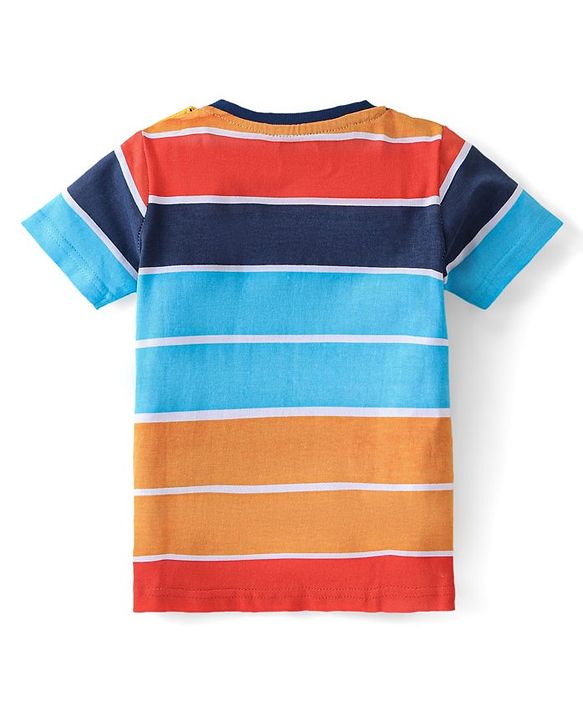 Babyhug Cotton Half Sleeves T-Shirt With Sports Graphics Pack of 3 - Multicolor