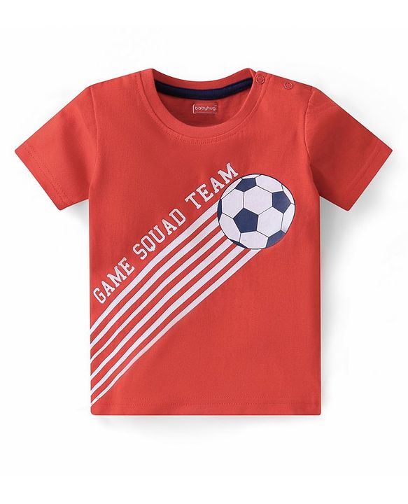 Babyhug Cotton Half Sleeves T-Shirt With Sports Graphics Pack of 3 - Multicolor