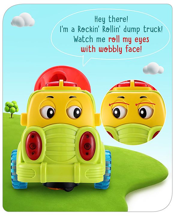Babyhug Musical Bump & Go Construction series Cement Mixer Truck - Green